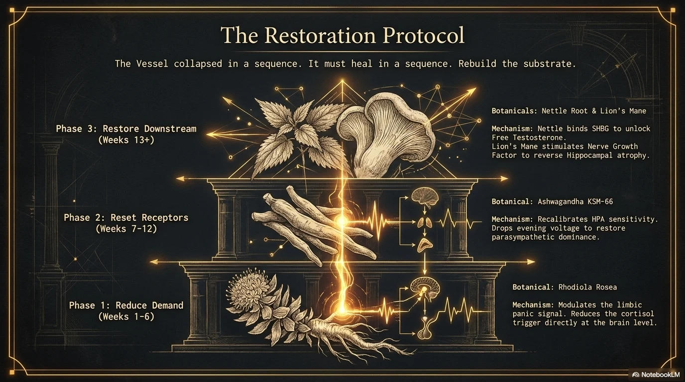 Pillar IV: The botanical restoration stack — three phases, one architecture