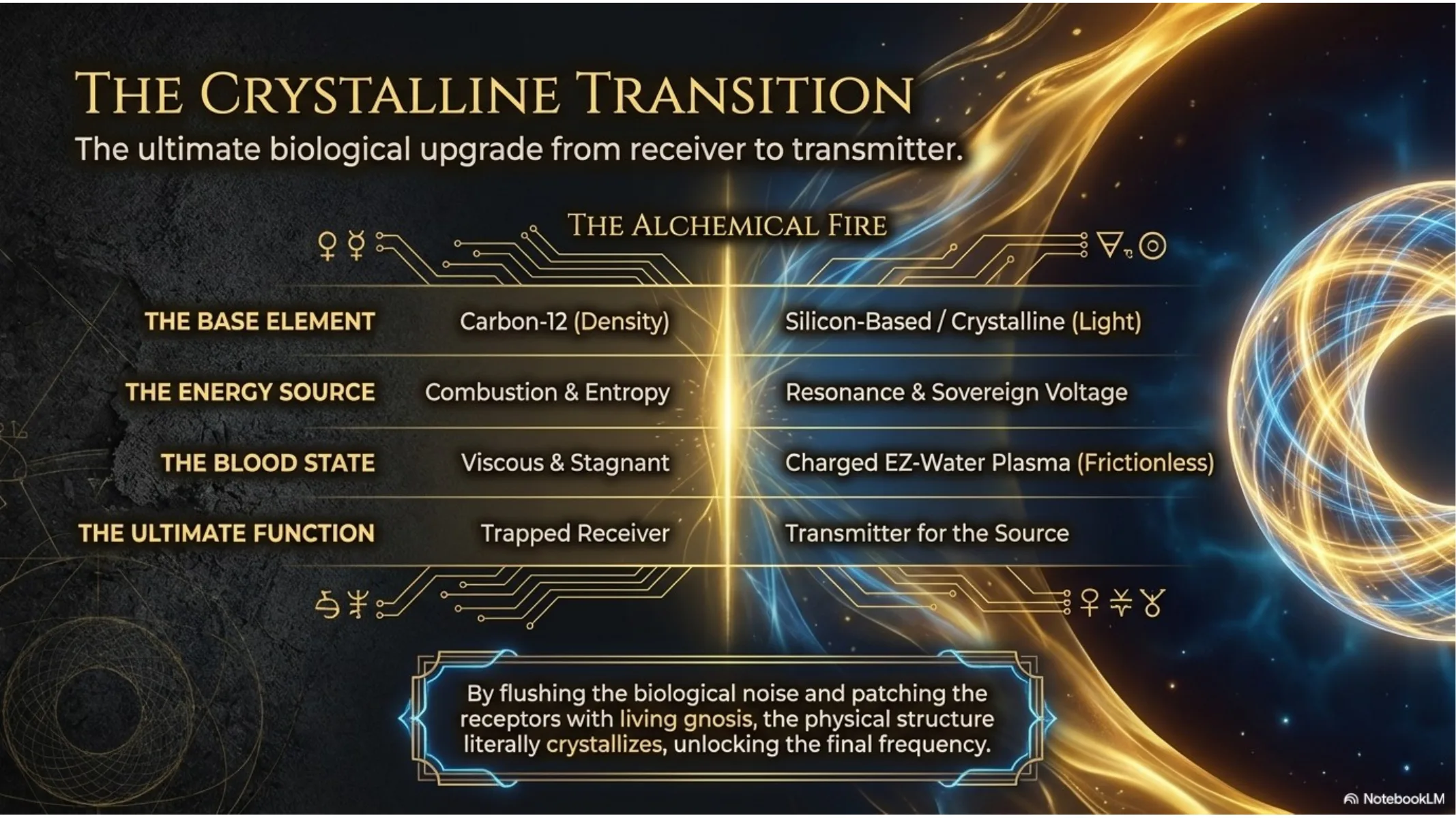 The Crystalline Transition — from carbon receiver to crystalline transmitter
