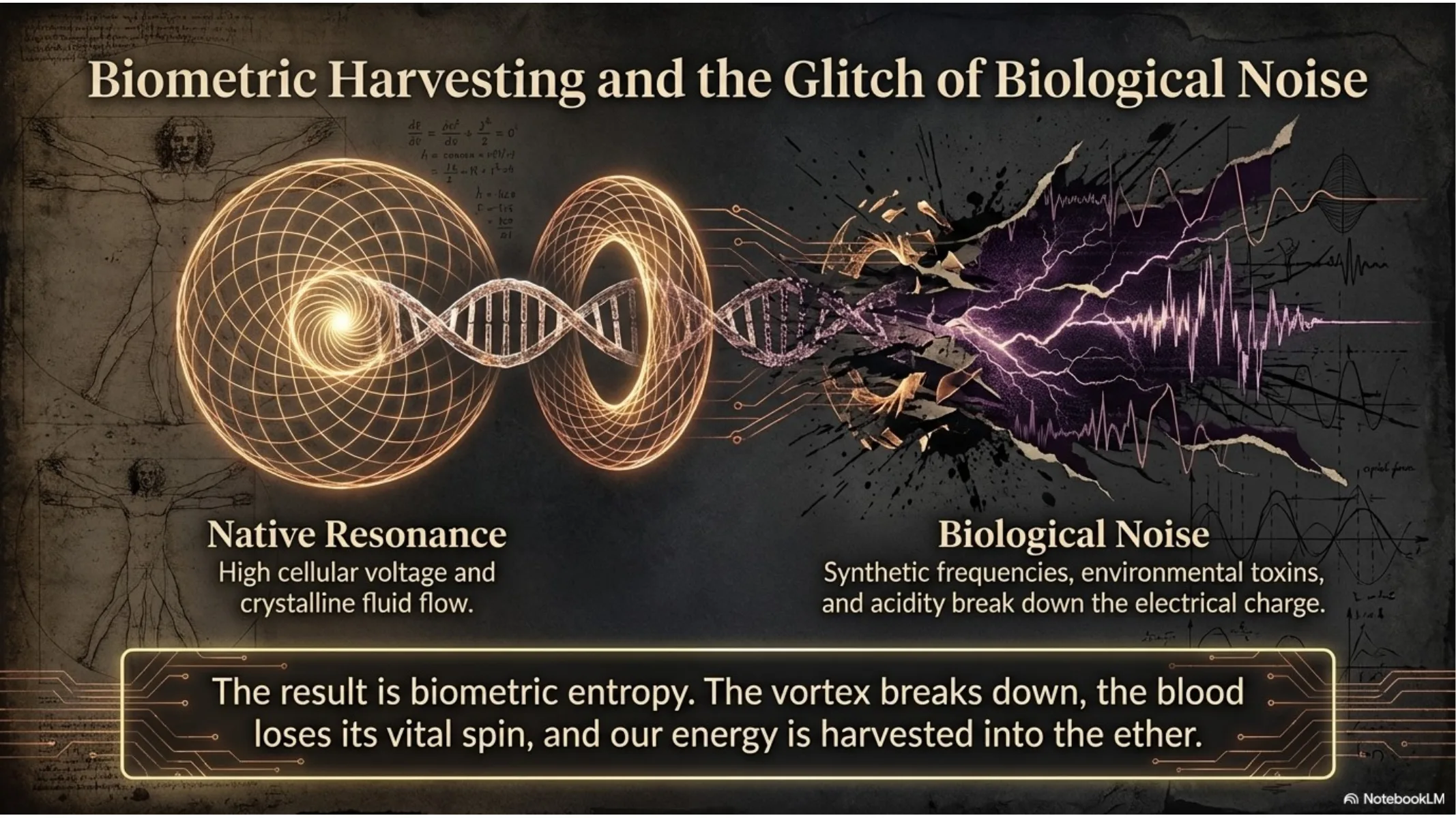 Biometric Harvesting and the Glitch of Biological Noise — native resonance vs biological noise